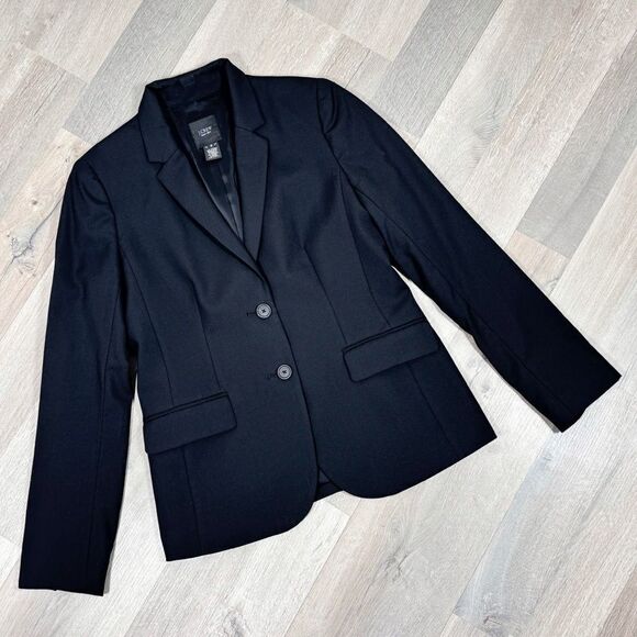 J. Crew Wool Classic Blazer Jacket Black 8 Single Breasted Office Career - Picture 15 of 15